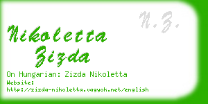 nikoletta zizda business card